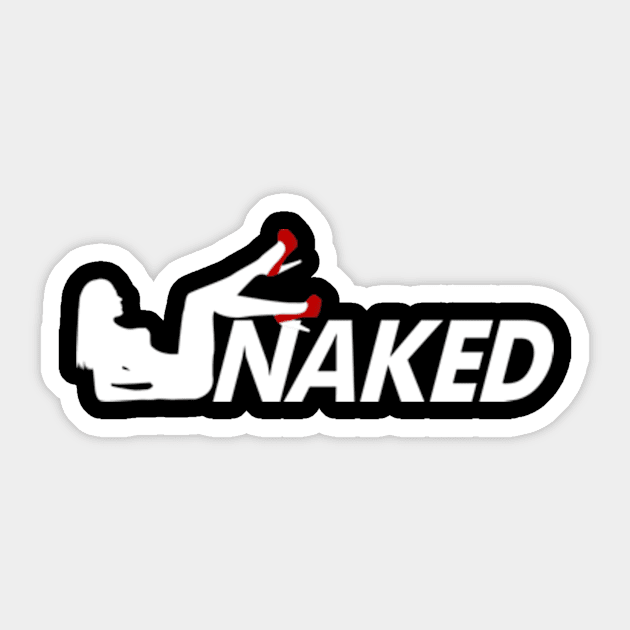 Naked Logo Naked Sticker TeePublic